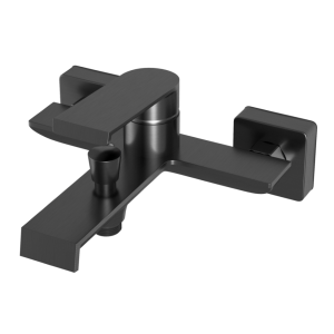 Bateria wannowa natryskowa ścienna perlator łazienkowa ciemny szary - BENO 