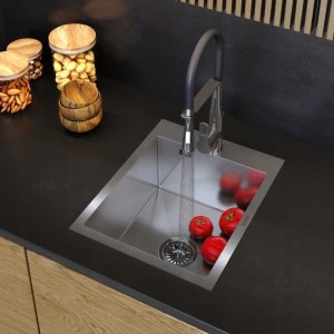 Zlewozmywak stalowy inox syfon Bari40