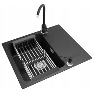 Zestaw - Zlew jednokomorowy Franke Oid 611-62 - bateria - dozownik - ociekacz - syfon