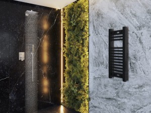 Grzejnik łazienkowy czarny drabinkowy 80x30 cm nowoczesny Bergen