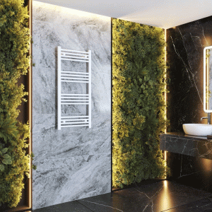 Grzejnik łazienkowy biały drabinkowy 50 x 110 cm montaż 180 Breno