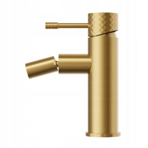 Bateria bidetowa stojąca łazienkowa jednouchwytowa obrotowa złota GAMO 