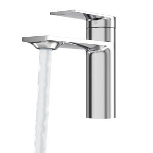 Bateria umywalkowa niska stojąca do łazienki jednouchwytowa chrom - BAGO