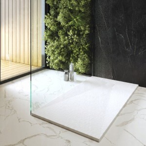 Brodzik prysznicowy prostokątny 150x80 cm biały SMC kompozyt kamienny Teja 