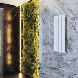 Grzejnik pionowy ozdobny Fero 800 x 296 biały 278W