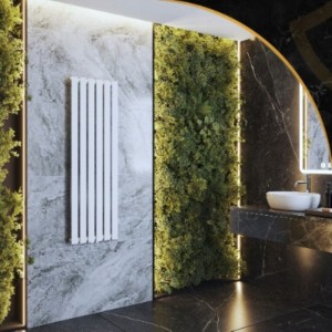 Grzejnik pionowy ozdobny Fero 1400 x 450 biały 687W