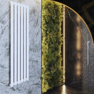 Grzejnik pionowy ozdobny Fero 1600 x 450 biały 776W