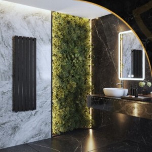 Grzejnik pionowy ozdobny Fero 1400 x 450 czarny 687W