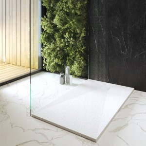 Brodzik prysznicowy prostokątny 140x80 cm biały SMC kompozyt kamienny Teja