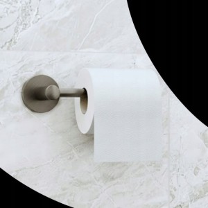 Uchwyt na papier toaletowy okrągły łazienkowy gunmetal Kivo