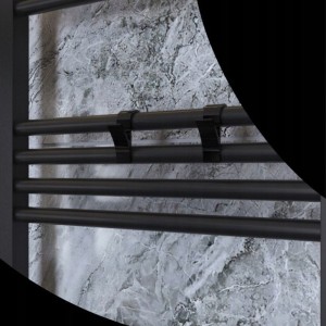 Zestaw Haczyk 2x Wieszak na grzejnik na ręcznik bezinwazyjny czarny