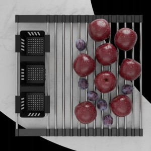 Rollmata mata teleskopowa na zlew składana stalowa organizer kuchenny