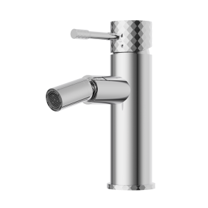 Bateria bidetowa stojąca łazienkowa jednouchwytowa obrotowa srebrna GAMO 