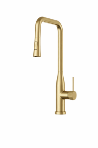 Bateria kuchenna z wyciągana wylewką stojąca 2-funkcyjna złota - VECNA