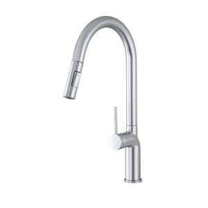 Bateria kuchenna stojąca zlewozmywakowa wyciągania wylewka kran chrom RAVO