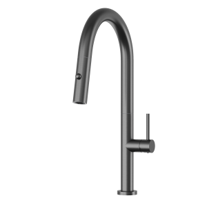 Bateria kuchenna wyciągana wylewka kran do kuchni 360° ciemny szary VIOLE