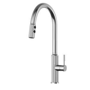 Bateria kuchenna wyciągana wylewka kran stojący zlewozmywakowy chrom CALMA