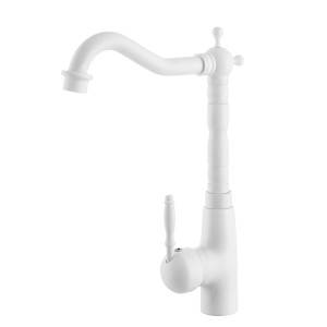 Bateria kuchenna stała zlewozmywakowa do kuchni styl vintage biała SOFIA