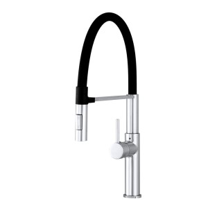 Bateria kuchenna stojąca kran zlewozmywakowy elastyczna wylewka chrom SORE