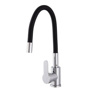 Bateria kuchenna z elastyczną wylewką stojąca kran do kuchni chrom MODER