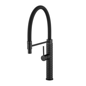 Bateria kuchenna z elastyczną wylewką stojąca kran do kuchni czarny CADO