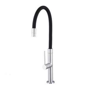 Bateria kuchenna z elastyczną wylewką stojąca kran do zlewu srebrny MACAN
