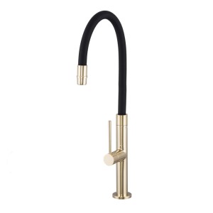 Bateria kuchenna z elastyczną wylewką stojąca kran do zlewu złoty MACAN
