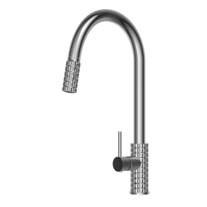 Bateria kuchenna stojąca z wyciąganą wylewką kran do kuchni chrom SAVEN