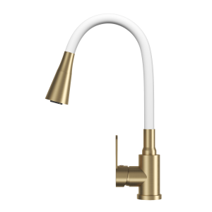 Bateria kuchenna stojąca elastyczna giętka wylewka kuchnia złota NEROX