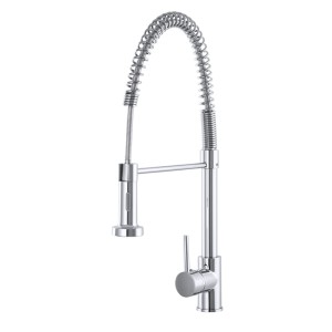 Bateria kuchenna spiralna wyciągana wylewka kran zlewozmywakowy chrom DACO