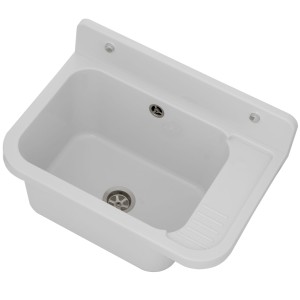 Komora gospodarcza zlew przemysłowy gospodarczy zlewozmywak biały LECO