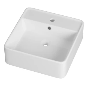 Umywalka nablatowa ceramiczna łazienkowa prostokątna na blat biała RAMOS