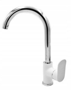 Bateria kuchenna wysoka kran zlewozmywakowy obrotowa wylewka chrom SCOL