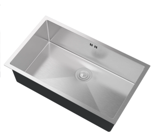 Zlewozmywak stalowy podblatowy jednokomorowy zlew kuchenny chrom syfon BAGO