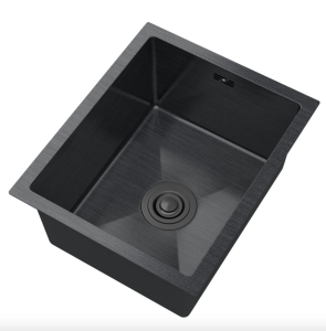 Zlewozmywak stalowy kuchenny zlew jednokomorowy zlew ze stali czarny MALA
