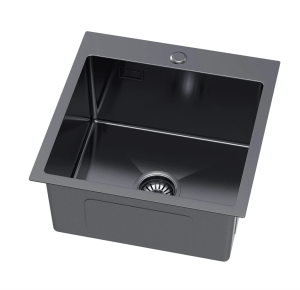 Zlewozmywak stalowy kuchenny jednokomorowy zlew kuchenny stalowy grafit POL