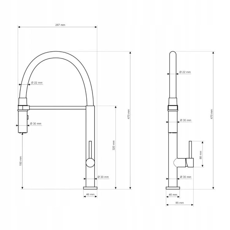 Bateria-kuchenna-Kran-Czarna-Elastyczna-wylewka-Stojaca-Zlota-Scala-EAN-GTIN-5905036633503.jpg