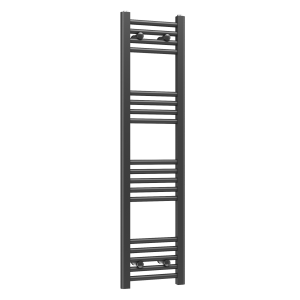 Grzejnik łazienkowy ścienny kaloryfer wodny drabinka 120x30 cm czarny BASER 
