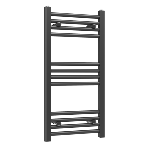 Grzejnik łazienkowy ścienny kaloryfer wodny drabinka 80x40 cm czarny BASER 