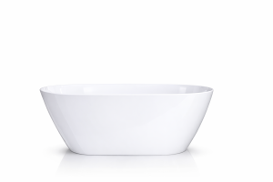 Wanna wolnostojąca konglomerat uniwersalna + syfon korek do wanny biała OMAR