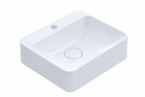 Umywalka łazienkowa nablatowa ścienna dolomit syfon impregnat biała CONO