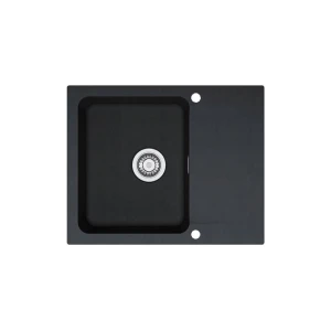 Zlewozmywak Franke Orion OID 611-62 onyx z syfonem przyściennym