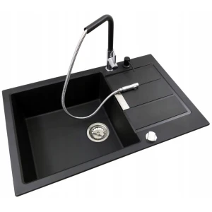 Zestaw - zlew Franke Sid 611-78 XL - bateria Linea 2 - dozownik - syfon