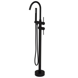 Bateria wannowa wolnostojąca podłogowa kran łazienkowy stojący czarna  RESO