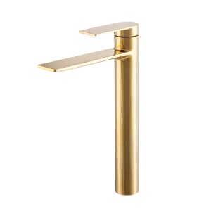 Bateria umywalkowa stojąca nablatowa łazienkowa jednouchwytowa złota ROLES