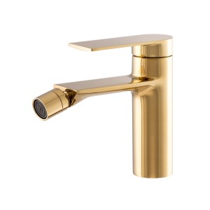 Bateria bidetowa stojąca łazienkowa jednouchwytowa kran kaskada złota ROLES60