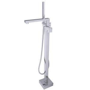 Bateria wannowa wolnostojąca podłogowa zestaw prysznicowy chrom CHOLET