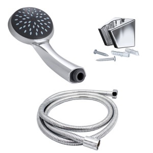 Zestaw natryskowy zestaw łazienkowy słuchawka 1-funkcyjna + wąż chrom DALO