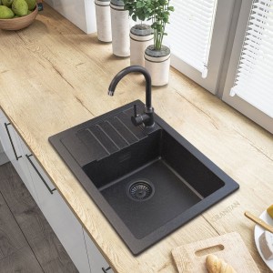 Zestaw FIGO - zlewozmywak granitowy model FIGO + bateria Beta + syfon