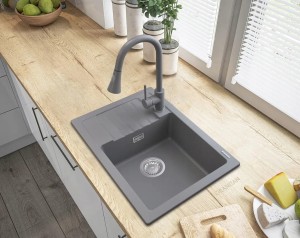 Zestaw Argos T - zlew + bateria Taru + syfon